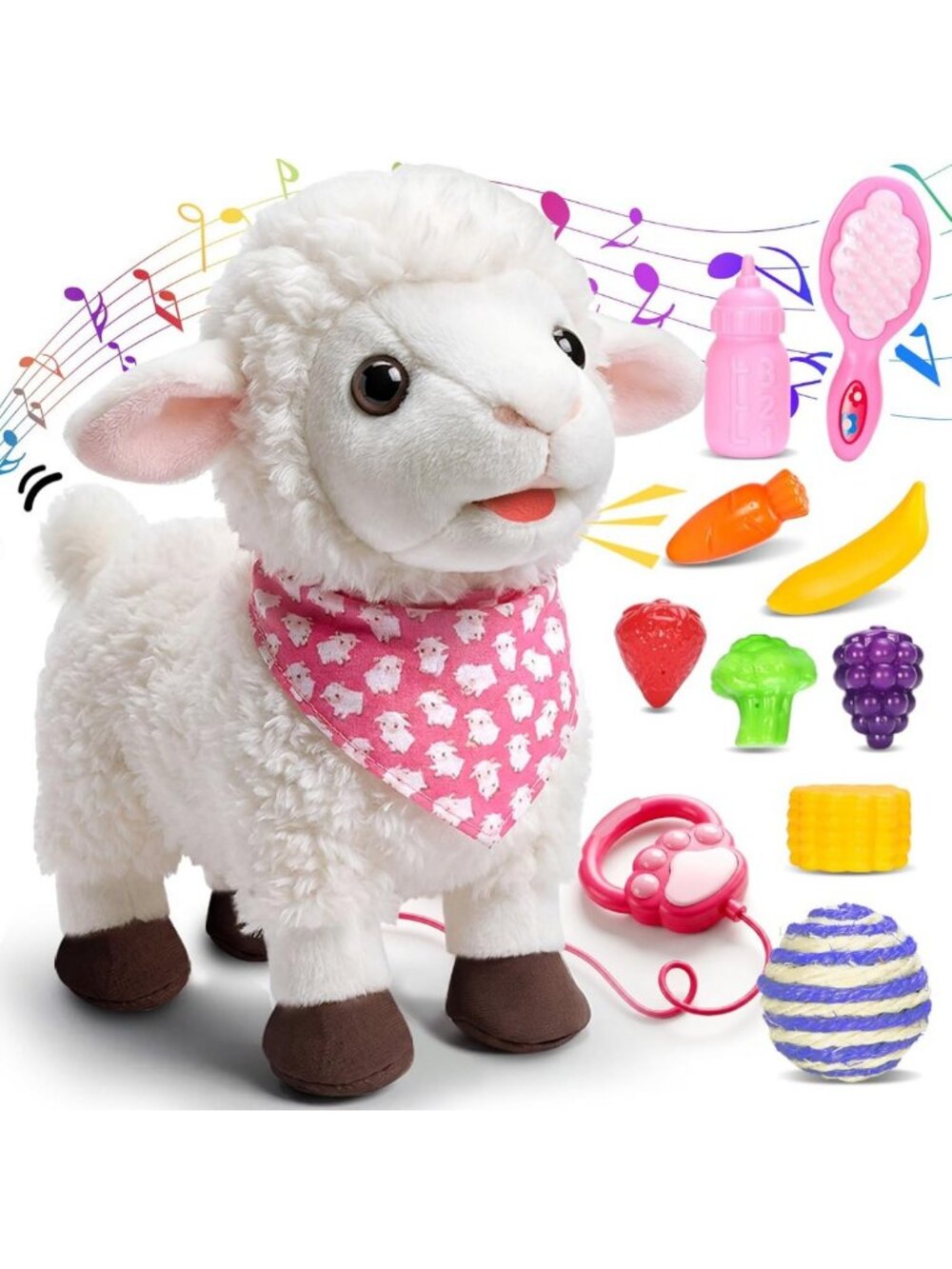 Interactive Plush Walking Sheep Toy - Talking Electric Lamb with Leash, Fun